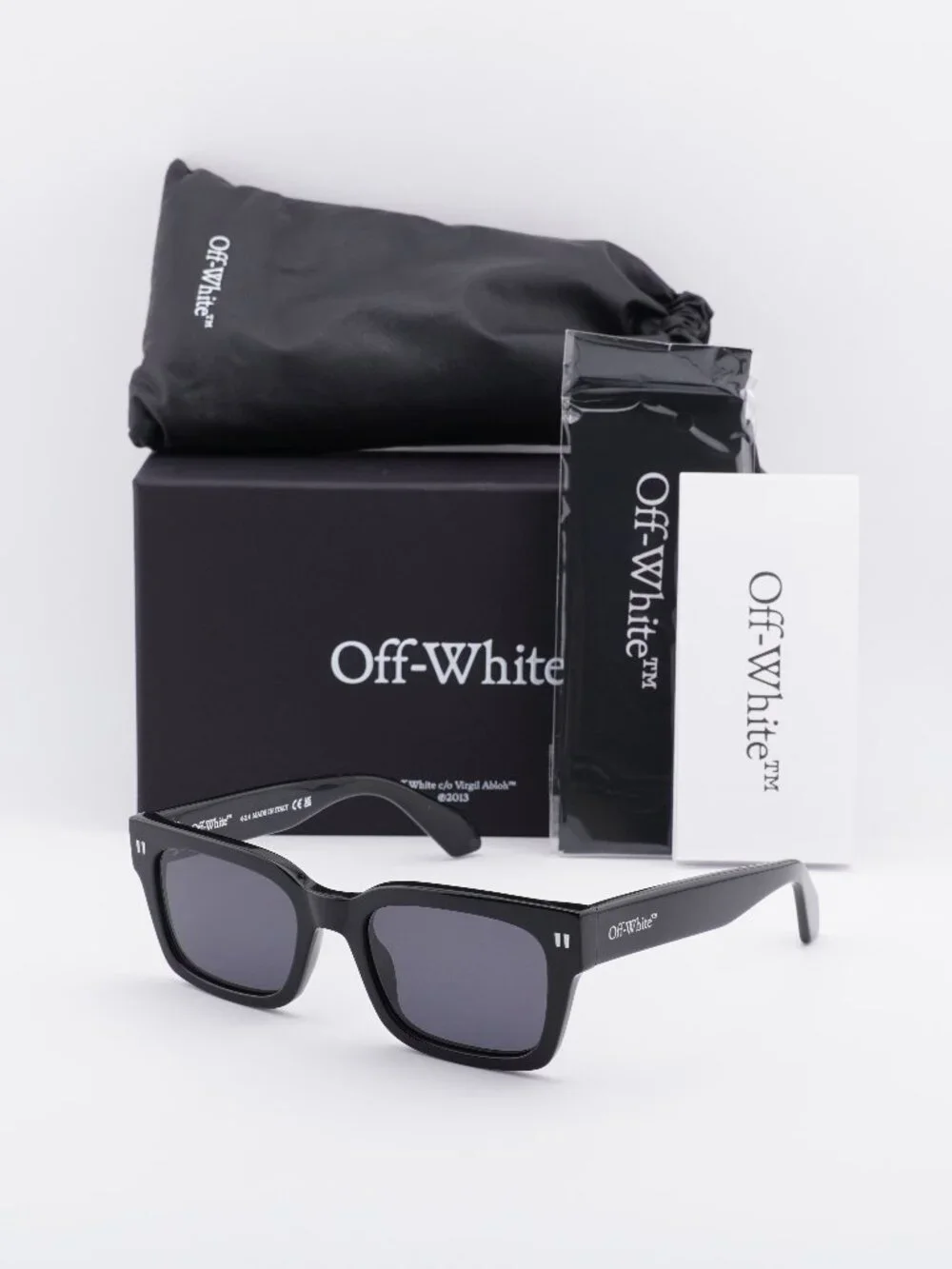 Off-White OERI108 MIDLAND 1007 Square Sunglasses – Black / Grey